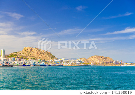 Costa Blanca White coast Bahia Alicante bay Mediterranean Sea Costa Blanca White coast Bahia Alicante bay Mediterranean Sea 141398019