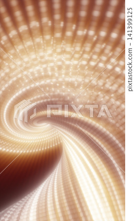 Abstract golden spiral tunnel made of glowing light tiles, creating a dynamic futuristic vortex with depth and motion. Abstract golden spiral tunnel made of glowing light tiles, creating a dynamic futuristic vortex with depth and motion. 141399125