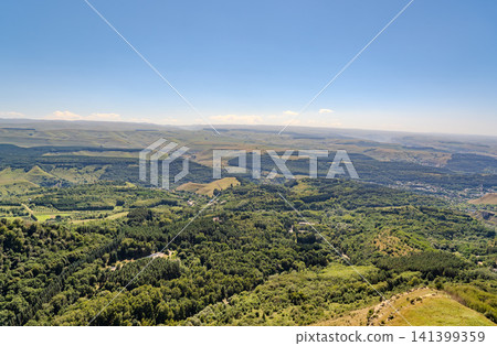 View of the mountains and Kislovodsk from the observation decks of the Kislovodsk Park View of the mountains and Kislovodsk from the observation decks of the Kislovodsk Park 141399359