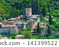 Docheiariou Monastery Tower on Mount Athos, Greece. 141399522