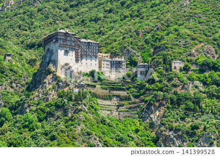 Simonopetra Monastery on Mount Athos, Greece. Simonopetra Monastery on Mount Athos, Greece. 141399528