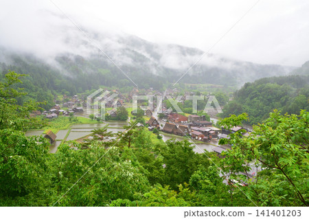 Scenery of Shirakawa-go, Shirakawa Village, Ono District, Gifu Prefecture (Rainy, 2023) Scenery of Shirakawa-go, Shirakawa Village, Ono District, Gifu Prefecture (Rainy, 2023) 141401203