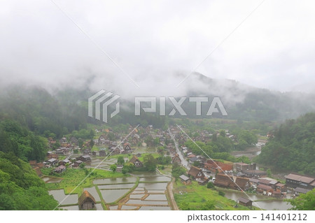 Scenery of Shirakawa-go, Shirakawa Village, Ono District, Gifu Prefecture (Rainy, 2023) Scenery of Shirakawa-go, Shirakawa Village, Ono District, Gifu Prefecture (Rainy, 2023) 141401212