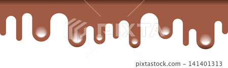 Illustration material of a liquid frame resembling melting chocolate Illustration material of a liquid frame resembling melting chocolate 141401313