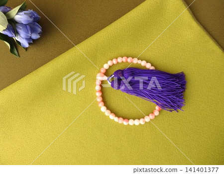 Prayer beads used in Buddhist ceremonies Prayer beads used in Buddhist ceremonies 141401377