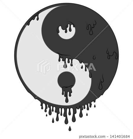 Life and death Yin Yang in grayscale Life and death Yin Yang in grayscale 141401684