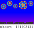 Seamless fireworks vector illustration 141402131