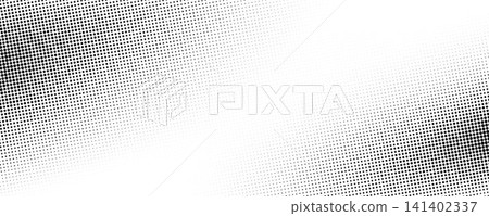 Black comic halftone gradient texture. Aged grunge grit noise background. Grain sand wave wallpaper. Retro pixel backdrop. Anime or manga style patten overlay. Vector old distress dirt speckle surface Black comic halftone gradient texture. Aged grunge grit noise background. Grain sand wave wallpaper. Retro pixel backdrop. Anime or manga style patten overlay. Vector old distress dirt speckle surface 141402337