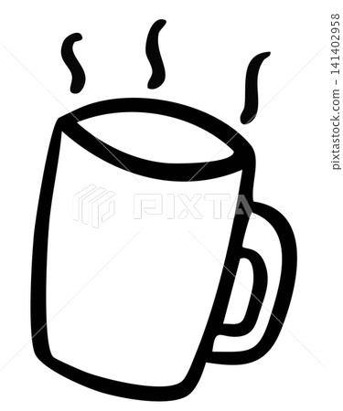 Hand drawn hot tea mug outline for cafe, restaurant, drink menu, recipe, department store, supermarket, caffeine, beverage, kitchenware, office workers, snack, breakfast, workloads, work from home Hand drawn hot tea mug outline for cafe, restaurant, drink menu, recipe, department store, supermarket, caffeine, beverage, kitchenware, office workers, snack, breakfast, workloads, work from home 141402958