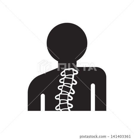 Scoliosis Spine Disorder Icon Vector for Orthopedic Healthcare and Medical Treatment Scoliosis Spine Disorder Icon Vector for Orthopedic Healthcare and Medical Treatment 141403361