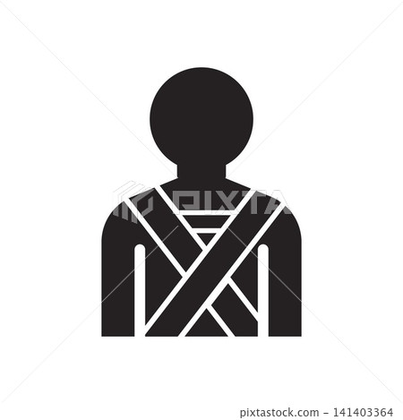 Medical Icon Vector Back Brace for Injury Recovery Medical Icon Vector Back Brace for Injury Recovery 141403364