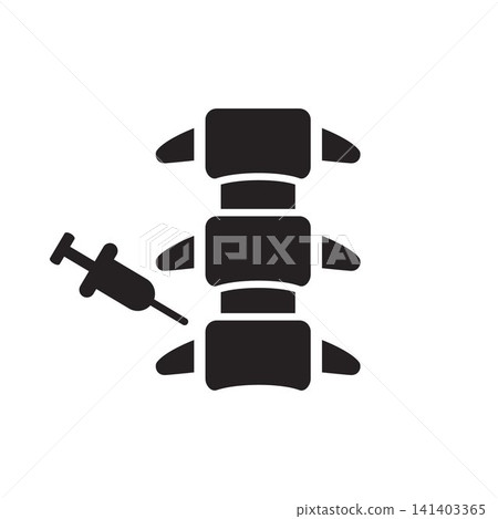 Medical Therapy Icon Epidural Spinal Injection for Back Pain Using a Syringe Medical Therapy Icon Epidural Spinal Injection for Back Pain Using a Syringe 141403365