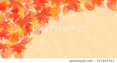 Beautiful autumn foliage frame background 141403741