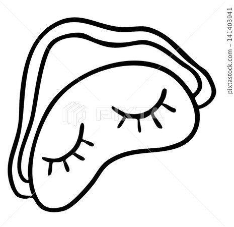 Hand drawn sleeping eye mask outline for colouring book, art, bedroom, bed time, sleeping, work from home, house, sleeping, good morning, goodnight, sticker, girls, department store, grocery shopping Hand drawn sleeping eye mask outline for colouring book, art, bedroom, bed time, sleeping, work from home, house, sleeping, good morning, goodnight, sticker, girls, department store, grocery shopping 141403941