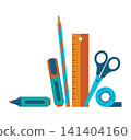 School supplies design, vector illustration eps10 graphic. creative design. Back to school. Office supply, office equipment. Icon  141404160