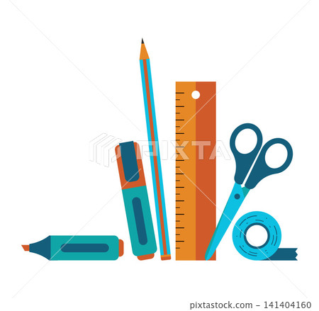 School supplies design, vector illustration eps10 graphic. creative design. Back to school. Office supply, office equipment. Icon School supplies design, vector illustration eps10 graphic. creative design. Back to school. Office supply, office equipment. Icon 141404160