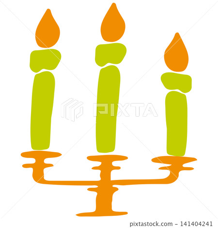 Halloween Candle Illustration - Pop Style Candle Solid Color Vector Material Halloween Candle Illustration - Pop Style Candle Solid Color Vector Material 141404241