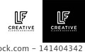 LF or FL initial letter logo vector design 141404342