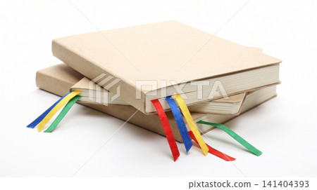 Stack of two kraft paper notebooks with colorful fabric bookmarks notebooks bookmarks stationery journals supplies colorful planning organization minimalist learning creative recycled Stack of two kraft paper notebooks with colorful fabric bookmarks notebooks bookmarks stationery journals supplies colorful planning organization minimalist learning creative recycled 141404393