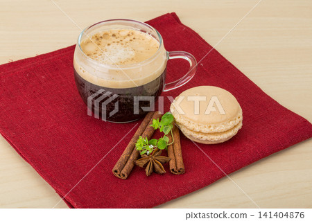 hot chocolate with donuts 141404876