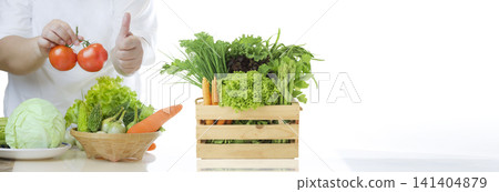 fresh vegetables in the kitchen 141404879