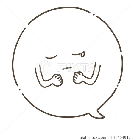 The emotion expressed in the dashed speech bubble is sad. The emotion expressed in the dashed speech bubble is sad. 141404912