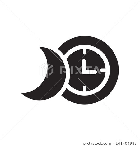 Curfew and moon icons representing the sleep schedule. Curfew and moon icons representing the sleep schedule. 141404983