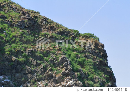 The scenery of the rock face of Oronko Rock in Shiretoko Utoro 141406348