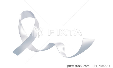 White awareness ribbon isolated on background. Satin ribbon symbol for support, cancer awareness, lung cancer concepts. 3d render. White awareness ribbon isolated on background. Satin ribbon symbol for support, cancer awareness, lung cancer concepts. 3d render. 141406884