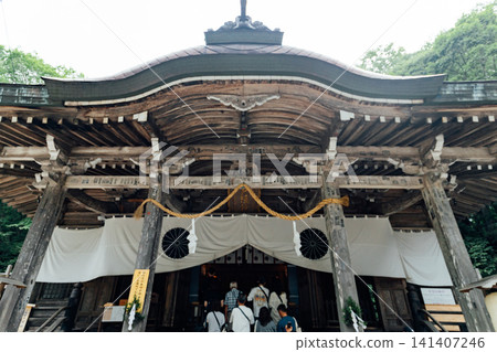 [戶隱神社，長野市] 戶隱神社，中社，拜殿 141407246