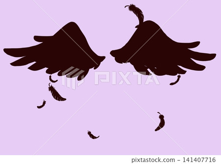 Black wings silhouette 141407716
