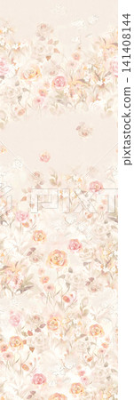 Soft Pastel Watercolor Ditsy Floral and Textured Seamless Pattern Collection 141408144