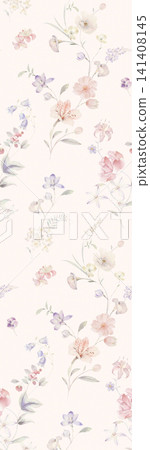 Soft Pastel Watercolor Ditsy Floral and Textured Seamless Pattern Collection 141408145
