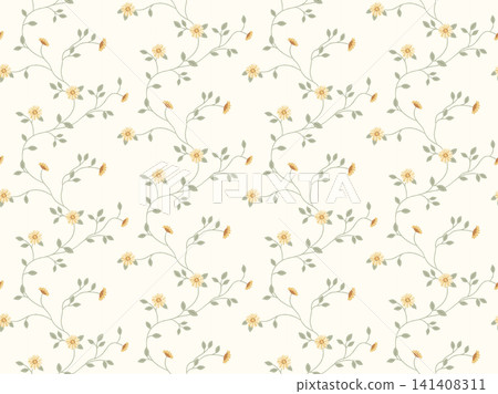 Muted Neutral Watercolor Magnolia and Ditsy Floral Seamless Pattern Collection Muted Neutral Watercolor Magnolia and Ditsy Floral Seamless Pattern Collection 141408311
