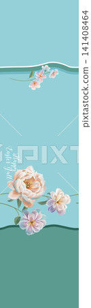 Soft Pastel Watercolor Floral and Oriental Mountain Seamless Pattern Collection Soft Pastel Watercolor Floral and Oriental Mountain Seamless Pattern Collection 141408464