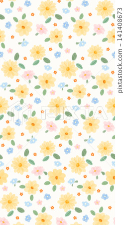 Soft Pastel Watercolor Floral Lace Border and Ornate Square Print Pattern Collection Soft Pastel Watercolor Floral Lace Border and Ornate Square Print Pattern Collection 141408673