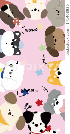 Cute Pastel Cartoon Baby Animal and Simple Striped Seamless Pattern Collection Cute Pastel Cartoon Baby Animal and Simple Striped Seamless Pattern Collection 141408989