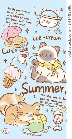 Cute Pastel Cartoon Baby Animal and Simple Striped Seamless Pattern Collection 141408996