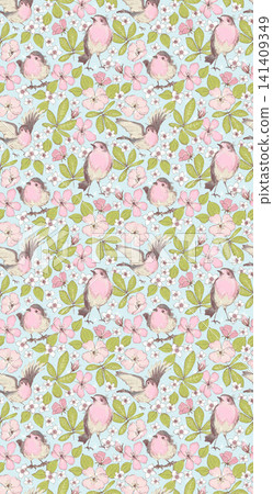 Sweet Kawaii Cartoon Cat Dessert Check Lace and Geometric Seamless Pattern Collection 141409349