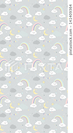 Sweet Kawaii Cartoon Cat Dessert Check Lace and Geometric Seamless Pattern Collection Sweet Kawaii Cartoon Cat Dessert Check Lace and Geometric Seamless Pattern Collection 141409364