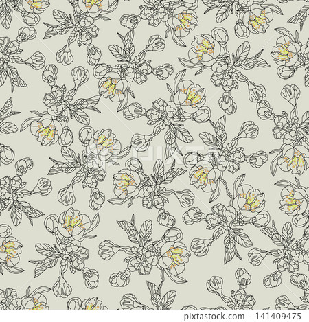 Dreamy Soft Pastel Watercolor Dense Floral Seamless Pattern Collection Dreamy Soft Pastel Watercolor Dense Floral Seamless Pattern Collection 141409475
