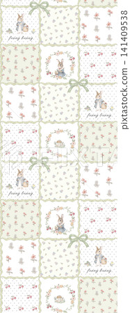 Dreamy Soft Pastel Watercolor Dense Floral Seamless Pattern Collection 141409538