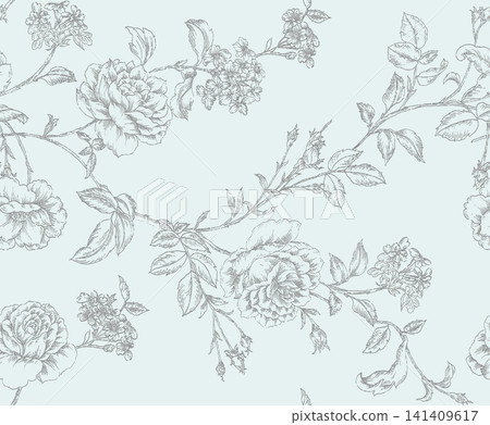 Soft Pastel Watercolor Tulip Rose and Ditsy Wildflower Seamless Pattern Collection Soft Pastel Watercolor Tulip Rose and Ditsy Wildflower Seamless Pattern Collection 141409617