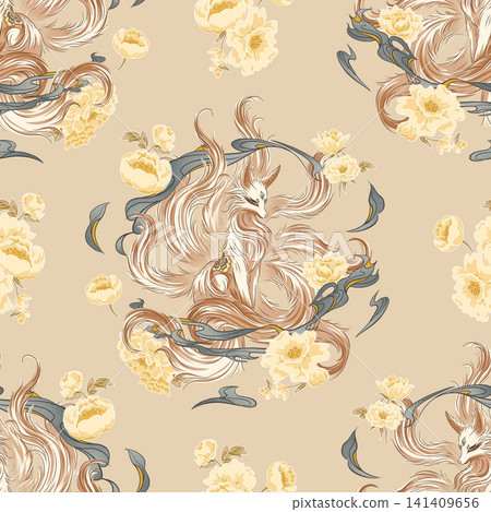 Soft Pastel Watercolor Tulip Rose and Ditsy Wildflower Seamless Pattern Collection Soft Pastel Watercolor Tulip Rose and Ditsy Wildflower Seamless Pattern Collection 141409656