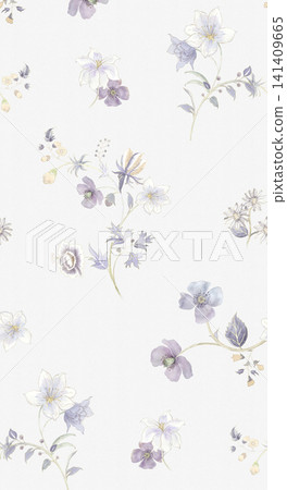 Soft Pastel Watercolor Tulip Rose and Ditsy Wildflower Seamless Pattern Collection Soft Pastel Watercolor Tulip Rose and Ditsy Wildflower Seamless Pattern Collection 141409665
