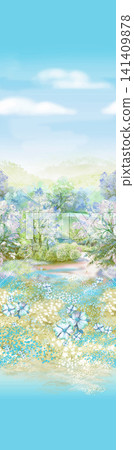 Soft Pastel Watercolor Tulip Rose and Ditsy Wildflower Seamless Pattern Collection Soft Pastel Watercolor Tulip Rose and Ditsy Wildflower Seamless Pattern Collection 141409878