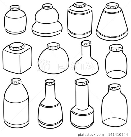 vector set of plastic bottle vector set of plastic bottle 141410344