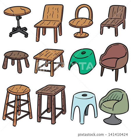 Hand drawn illustration of chairs 141410424