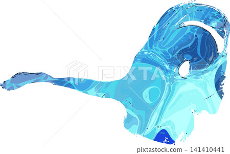 Wavy water effect background illustration material Wavy water effect background illustration material 141410441