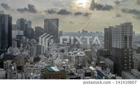 Tokyo urban skyline featuring modern skyscrapers Tokyo urban skyline featuring modern skyscrapers 141410607